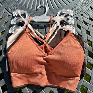 Danskin 3-Pack Seamless Braid Texture Bralette